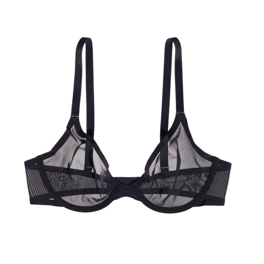 CUUP Plunge Bra Mesh Black 32A